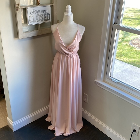 Lulus Everything's All Bright Blush Pink Backless Maxi Dress NWT - Picture 8 of 15